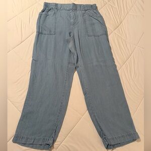 Sharagano Light Blue Denim Ankle Pant